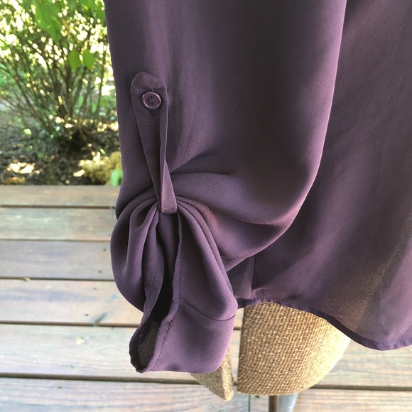 Egglplant Purple Dress Blouse-Medium - Picture 2 of 8